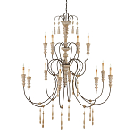 Люстра с состаренными резными элементами Big Graceful Profile варинант исполнения - 4 | Loft Concept в Краснодаре