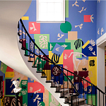 Обои ручная роспись в стиле Арт-деко Jazz Special Colourway on dyed silk with embroidery варинант исполнения - 3 | Loft Concept в Краснодаре