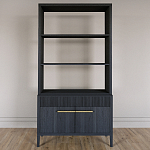 Стеллаж Primo с ящиками Черный дуб  варинант исполнения - 1 | Loft Concept в Краснодаре