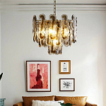 Люстра из круглых стеклянных элементов Vienna варинант исполнения - 4 | Loft Concept в Краснодаре