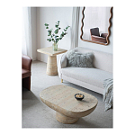 Столик кофейный кремового цвета с овальной столешницей и круглым основанием Cream Dalmen Table варинант исполнения - 9 | Loft Concept в Краснодаре