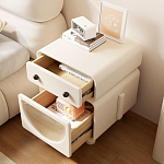 Тумбочка прикроватная с ящиком и стеклянной дверцей Робот Robot Bedside варинант исполнения - 1 | Loft Concept в Краснодаре