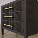 Тумба Primo  с тремя ящиками шпон темный орех варинант исполнения - 4 | Loft Concept в Краснодаре