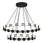 Люстра двухъярусная с круглыми светодиодными источниками света Maxine Light варинант исполнения - 4 | Loft Concept в Краснодаре