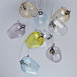 Люстра каскадная с 9-ю разноцветными стеклянными плафонами Kaleido варинант исполнения - 4 | Loft Concept в Краснодаре