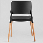 Пластиковый стул на ножках из массива бука Ferret Black 4 шт варинант исполнения - 3 | Loft Concept в Краснодаре