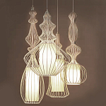 Подвесной светильник Wire Dream Pendant 2 Белый варинант исполнения - 2 | Loft Concept в Краснодаре