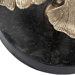 Настольная лампа с черным тканевым абажуром на основании в виде листьев Golden Leaves варинант исполнения - 1 | Loft Concept в Краснодаре