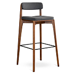 Барный стул из массива ясеня с обивкой из рогожки Elegant Ash варинант исполнения - 3 | Loft Concept в Краснодаре