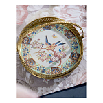 Блюдо фарфоровое с бронзовой ручкой Paradise Dish with Handle варинант исполнения - 4 | Loft Concept в Краснодаре