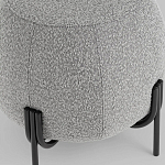 Пуф в ткани букле серого цвета Pikelet варинант исполнения - 4 | Loft Concept в Краснодаре