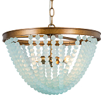 Круглая люстра с подвесками в виде круглых голубых бусин Blue Beads Chandelier варинант исполнения - 2 | Loft Concept в Краснодаре