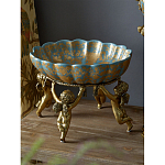 Чаша с орнаментом на бронзовых ножках в виде ангелов Eden Garden варинант исполнения - 5 | Loft Concept в Краснодаре