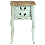 Прикроватная тумба из массива березы светло-бирюзовая Montmartre Provence Bedside Table варинант исполнения - 2 | Loft Concept в Краснодаре