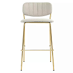 Стул барный широкой полукруглой спинкой на золотистых ножках Chair Smooth Shapes варинант исполнения - 1 | Loft Concept в Краснодаре