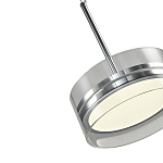 Подвесной светильник с прозрачным плафоном цилиндрической формы из акрила и стекла с пультом для регулировки света Glass Lamp Chromium варинант исполнения - 3 | Loft Concept в Краснодаре