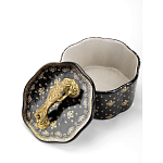 Шкатулка черного цвета с крышкой с фигуркой льва Eden Garden варинант исполнения - 4 | Loft Concept в Краснодаре