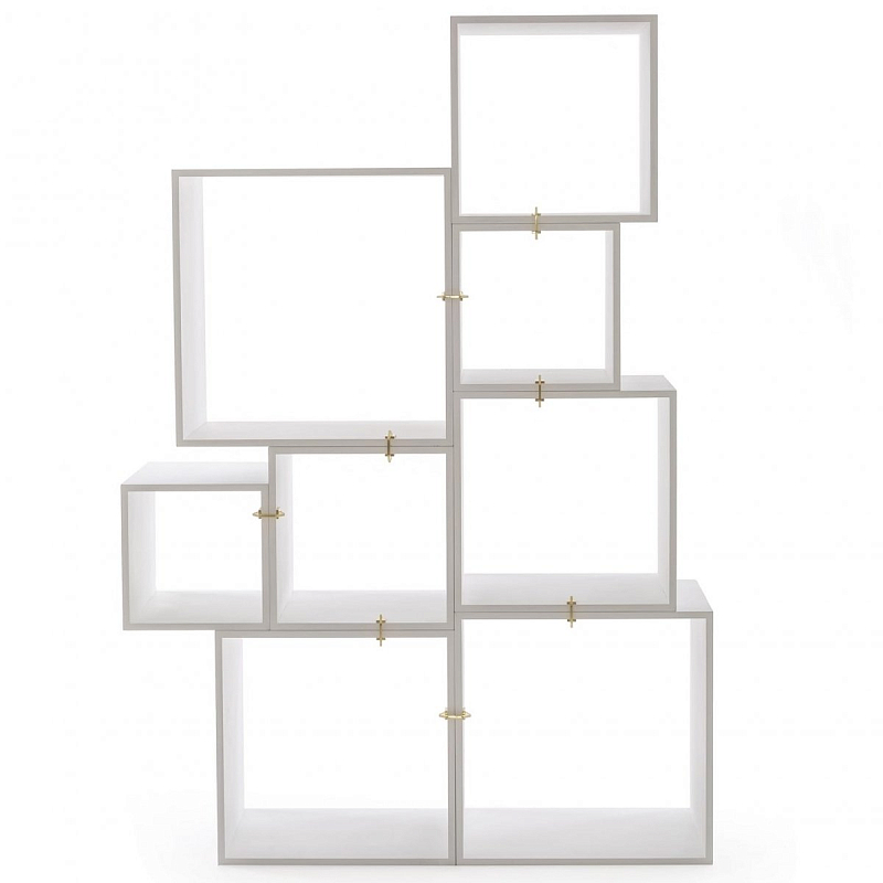 Стеллаж Seletti Assemblage White Белый Золотой в Краснодаре | Loft Concept 