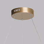 Люстра подвесная круглая золотого цвета с белыми изогнутыми световыми линиями Luke Lampco Tracer Lamp варинант исполнения - 11 | Loft Concept в Краснодаре