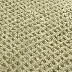 Плед из шерсти зеленого цвета с бахромой Waffle Comfort варинант исполнения - 2 | Loft Concept в Краснодаре