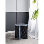 Столик кофейный с столешницей из черного мрамора Compact Black Marble Table варинант исполнения - 6 | Loft Concept в Краснодаре