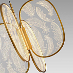 Люстра с гравировкой на акриловых плафонах Gravyura Bronze D 50 см варинант исполнения - 3 | Loft Concept в Краснодаре