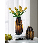 Ваза стеклянная янтарного цвета с текстурированным силуэтом Carambola варинант исполнения - 5 | Loft Concept в Краснодаре