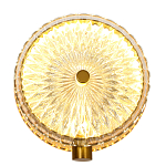 Бра с плафоном из рельефного стекла Peony Glass Bronze  варинант исполнения - 1 | Loft Concept в Краснодаре