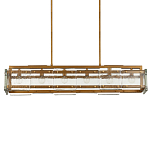 Люстра прямоугольная из толстого литого стекла Cast Glass варинант исполнения - 1 | Loft Concept в Краснодаре