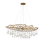Люстра подвесная золотого цвета с металлическим сетчатым основанием и стеклянными каплевидными подвесками Hinkley варинант исполнения - 7 | Loft Concept в Краснодаре