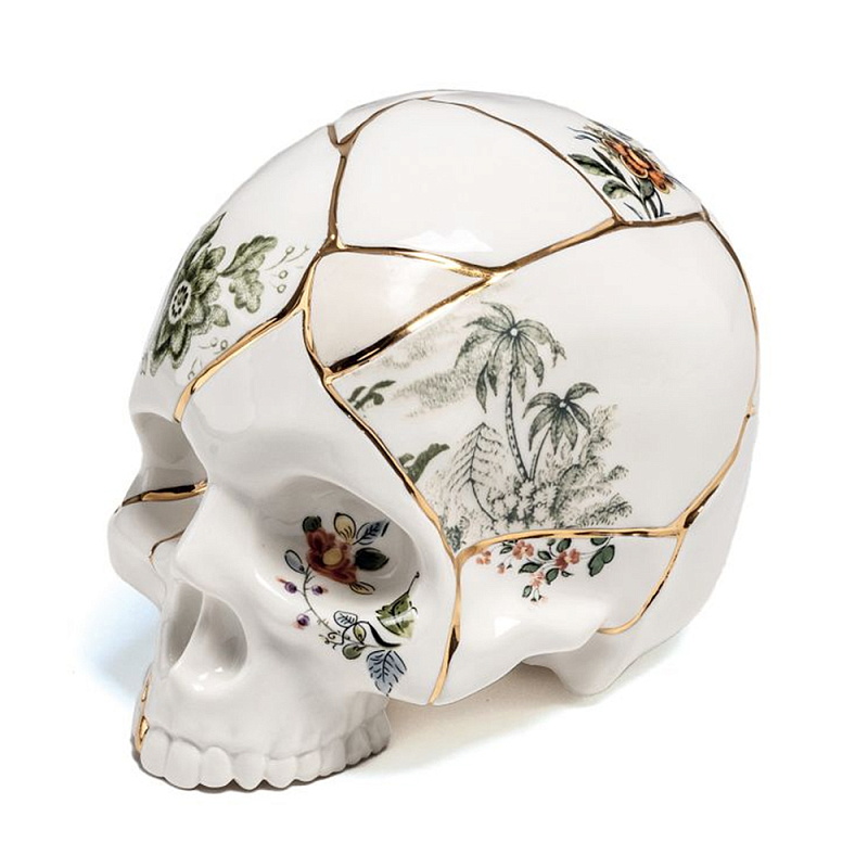 Статуэтка Seletti Skull Белый Золотой Мульти в Краснодаре | Loft Concept 