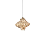 Подвесной светильник с плафоном из фактурного светло-янтарного стекла Light Ensemble варинант исполнения - 2 | Loft Concept в Краснодаре