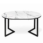 Стол обеденный раздвижной со столешницей белый мрамор Magali варинант исполнения - 4 | Loft Concept в Краснодаре