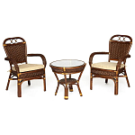 Комплект террасный из ротанга Eloise коричневый варинант исполнения - 1 | Loft Concept в Краснодаре