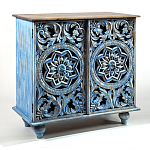 Комод с резным фасадом Blue Carved Chest of Drawers варинант исполнения - 2 | Loft Concept в Краснодаре
