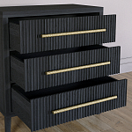 Комод Primo с 3 выдвижными ящиками Черный дуб варинант исполнения - 6 | Loft Concept в Краснодаре