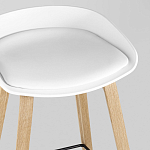 Барный стул на ножках из натурального дерева Boras White варинант исполнения - 7 | Loft Concept в Краснодаре