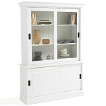 Витрина с раздвижными дверцами Wells Glass Showcase White варинант исполнения - 1 | Loft Concept в Краснодаре