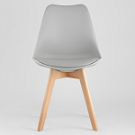 Стул с основой из пластика и мягким сиденьем Arvika Grey варинант исполнения - 2 | Loft Concept в Краснодаре