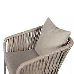 Стул серо-бежевый с декоративным плетением на спинке и подлокотниках Chair Weave варинант исполнения - 8 | Loft Concept в Краснодаре