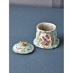 Шкатулка голубого цвета с рисунком и состаренным эффектом Eden Garden варинант исполнения - 6 | Loft Concept в Краснодаре