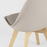 Стул с основой из пластика и мягким сиденьем Arvika Beige варинант исполнения - 6 | Loft Concept в Краснодаре