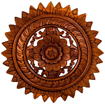 Панно из дерева круглое Flower Panel With Trees варинант исполнения - 1 | Loft Concept в Краснодаре