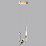 Подвесной светильник с декоративной фигуркой птицы на прозрачной изогнутой трубке Ganthea варинант исполнения - 4 | Loft Concept в Краснодаре