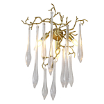 Бра с декором в виде ветвей и стеклянных подвесок в форме капель Droplet Chandelier варинант исполнения - 2 | Loft Concept в Краснодаре