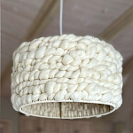Вязаный шерстяной светильник Knitted wool lamp Cylinder варинант исполнения - 2 | Loft Concept в Краснодаре
