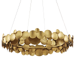 Люстра круглая из многослойных золотых дисков Metal Disc Chandelier варинант исполнения - 5 | Loft Concept в Краснодаре