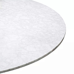 Круглый обеденный стол с белой мраморной столешницей White Tabletop on Black Base варинант исполнения - 6 | Loft Concept в Краснодаре