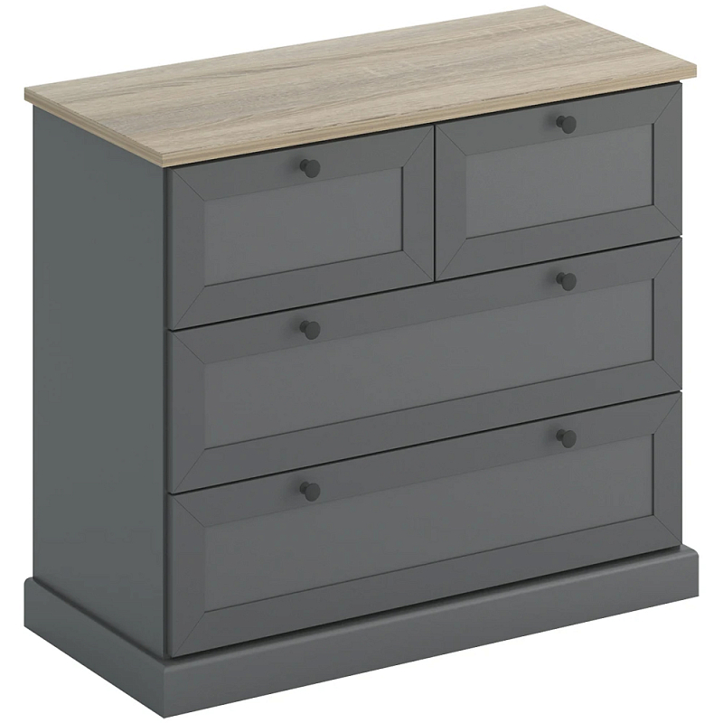 Комод с 4-мя ящиками Percent Chest of Drawers Серый Древесина Комод с 4-мя ящиками Percent Chest of Drawers Серый Древесина в Краснодаре | Loft Concept