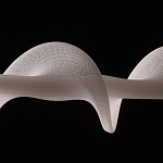 Люстра горизонтальная с волнистым белым плафоном Golden Swirl варинант исполнения - 7 | Loft Concept в Краснодаре